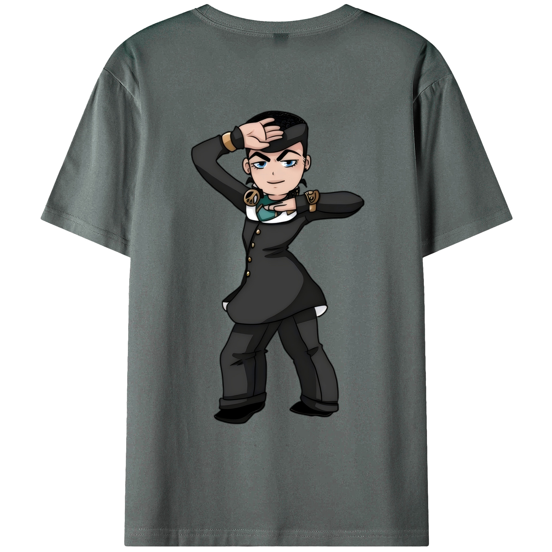 （画像用） ジョジョの奇妙な冒険 ひがしかた じょうすけ JoJo's Bizarre Adventure Higashikata Josuke 綿100％ メンズ半袖Tシャツ（バックプリント） 通気性